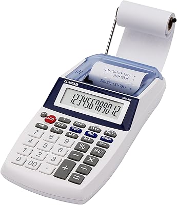 奥林匹亚 cpd 425 带打印功能的桌面计算器,12位数字,lcd 显示屏,119